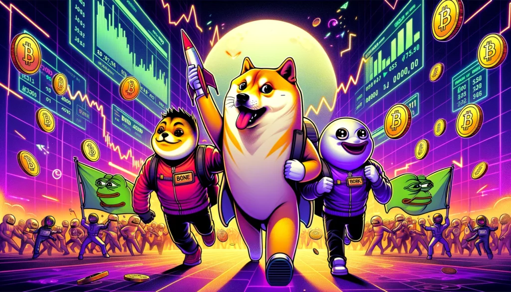 Meme Coins Lead Crypto Rally with Dogecoin and Bonk at the Forefront