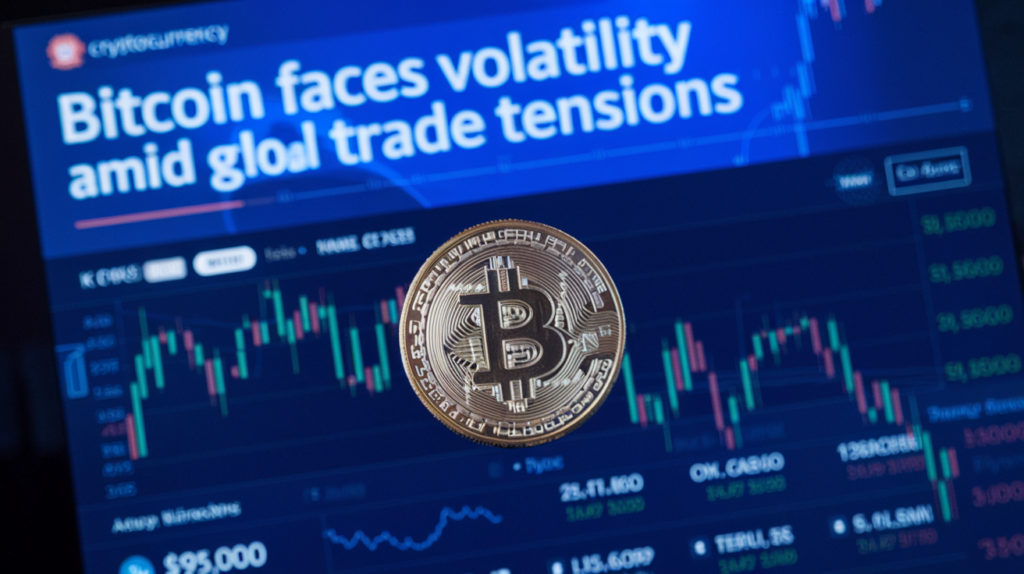 Bitcoin Faces Volatility Amid Global Trade Tensions, Drops Below $95K